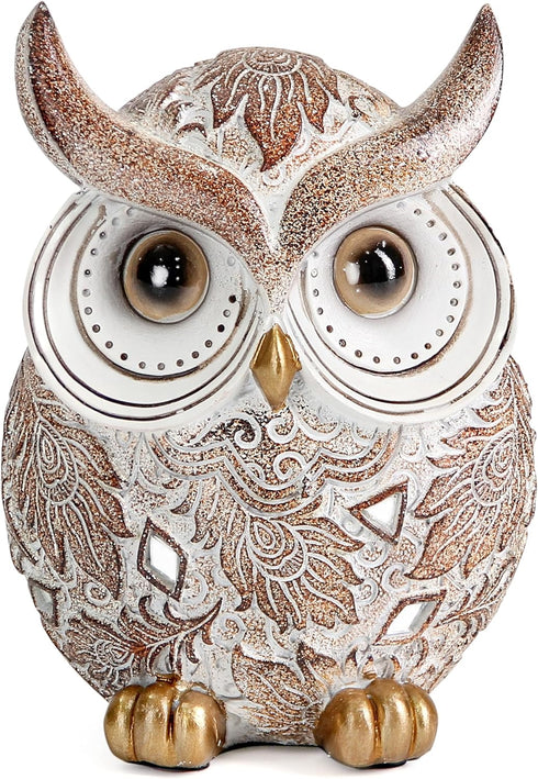 Smadeer Owl Statue and Figurine for Home Decor Accents Adorable Owl for