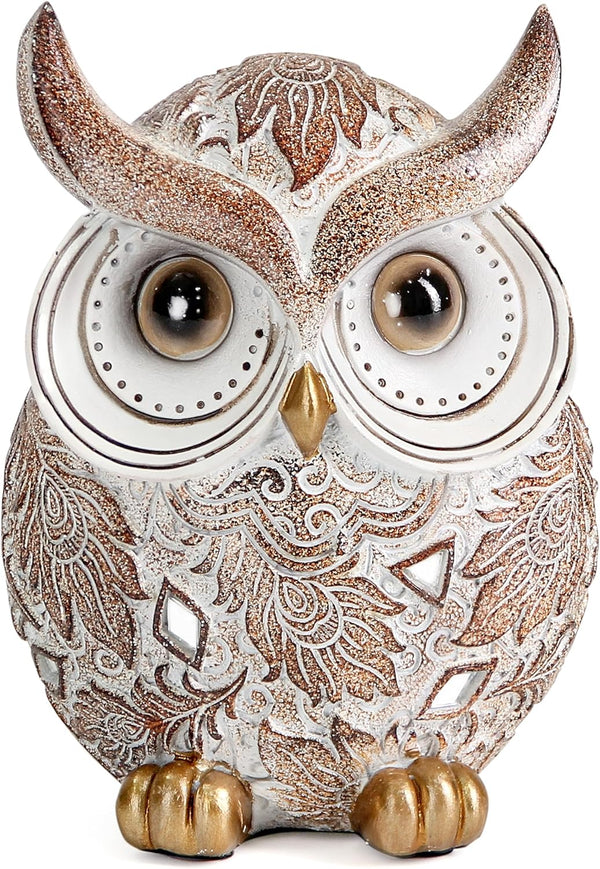Smadeer Owl Statue and Figurine for Home Decor Accents Adorable Owl for