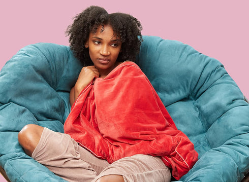 Luxury Cinnamon Clove Aromatherapy Weighted Blanket - Plush Lap Quilt