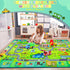 4x6 Chicrug Car Road Area Rug for Kids Playroom Bedroom, Non Slip Low Pile Washable ABC Alphabet Carpet for Classroom
