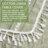 36''x36'', Summer Boho Small Square Tablecloth Sage Green Linen Coffee Table Cover, Spring Nightstand Cover Top, End