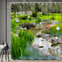 70x70 in Garden Landscape Shower Curtain Spring Summer Nature Plants Multicolour Flower Greenery Country Landscape Rustic Flower Bathroom Decor Polyester Waterproof with Hooks by RDRUVA