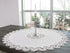 Linens, Art and Things European White Lace on Ivory Table Topper, Small Tablecloth, 33 Inch Round