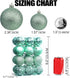 Lulu Home Christmas Ball Ornaments, 24 Ct 2.36" Pre-Strung Hanging Decorations, Shatterproof Plastic Balls (Light Green)