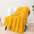 Cozy 60x80 inch PAVILIA Soft Fleece Yellow Throw Blanket for Couch, Lightweight Plush Warm Blankets for Bed, Fuzzy