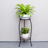 2 FaithLand Plant Stand, Metal Planter Holder Indoor Outdoor, Tier Round Potted Supports Rack, Corner Display Shelf