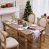 Winotic 48 inches (16 x48, White Dark Red Floral Lace Jacquard Table Runner Dresser Scarf Long for Kitchen Dining
