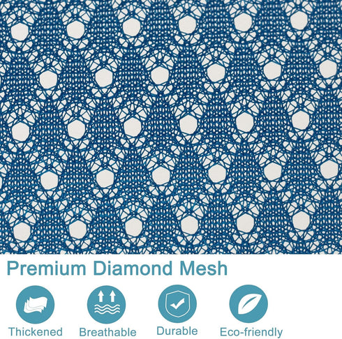 Polecasa Heavy Duty Extra Large Mesh Laundry Bags with ID Tag and Locking Drawstring Closure - 2 Pack, 30 x 36 inches - Laundry Hamper Liner, Washable Laundry Bag for Travel, Sports, Dorms (Blue) by Polecasa