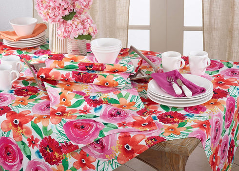 SARO LIFESTYLE Santa Monica Floral Table Runner - Multi, 16"x72"