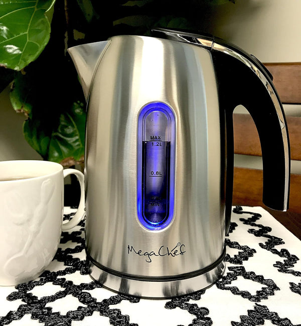 MegaChef 1.2Lt. Stainless Steel Electric Tea Kettle