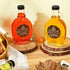 12 12 oz FoldTier Pcs Glass Maple Syrup Bottles Clear Reusable Glass Bottles with Lids Loop Handle and Maple Syrup
