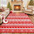 GREFFY Soft Area Rugs for Living Room, 5x7 Vintage Washable Snowflake Print Carpet,
