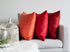 The White Petals Christmas Red Euro Pillow Covers, Faux Silk, 26x26 inch, Pack of 2