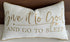 Embroidered Give It to God Quote Decorative Lumbar Throw Pillow Cover, 12x20 Inches, Ivory-Beige