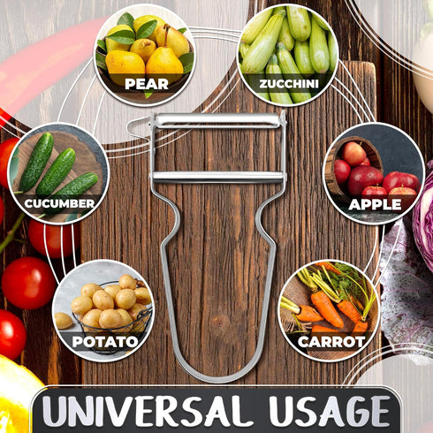 Vegetable Peeler, Multifunctional Stainless Steel Potato Peeler with Ergonomic Handle for Easy Use