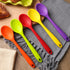 HANSGO 5PCS Small Silicone Spoons, 8 Inch Nonstick Heat Resistant Kitchen Spoons for Cooking, Baking, Stirring