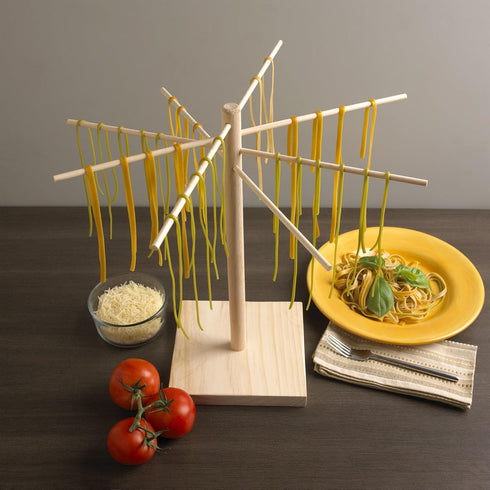17.4" Fox Run Collapsible Pasta Drying Rack, Wood