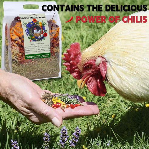 AUBOEAY 21oz 8 Pack Chicken Nesting Herbs- Natural Herbs Mixture for Chicken Coop Fresh Coop Odor Control & Egg