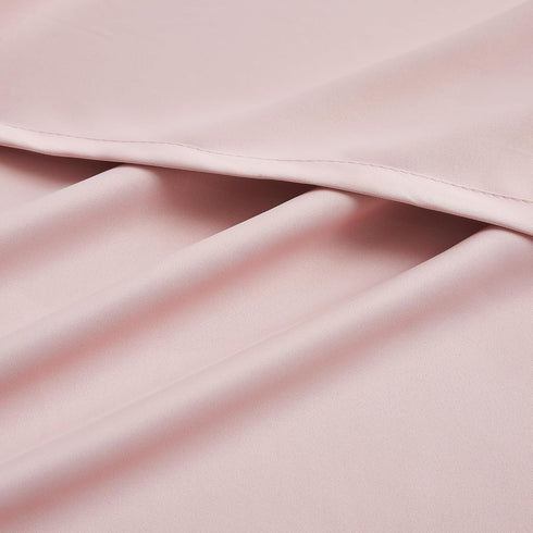 84 Inches Grommet 42''x 84'' Set 2 DUALIFE Solid Pink Curtains Long Baby Pink Blackout Curtain Panels/Drapes for Girls