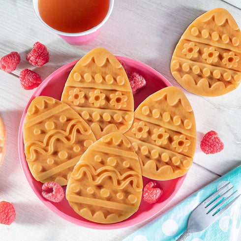Mini Easter Egg Waffle Maker, Double Sided Waffle or Pancake with Holiday Designs for Kids