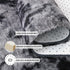 Tepook Soft Fluffy Area Rug, Modern Shaggy 3x5 Fuzzy Rug for Bedroom, Non-Slip Dark Grey Indoor Nursery Decor