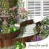 Wood Garden Edging Border, No Dig Landscape Edging, Decorative Flower Bed Border, 11.8" H x 48" L (1 Pack)