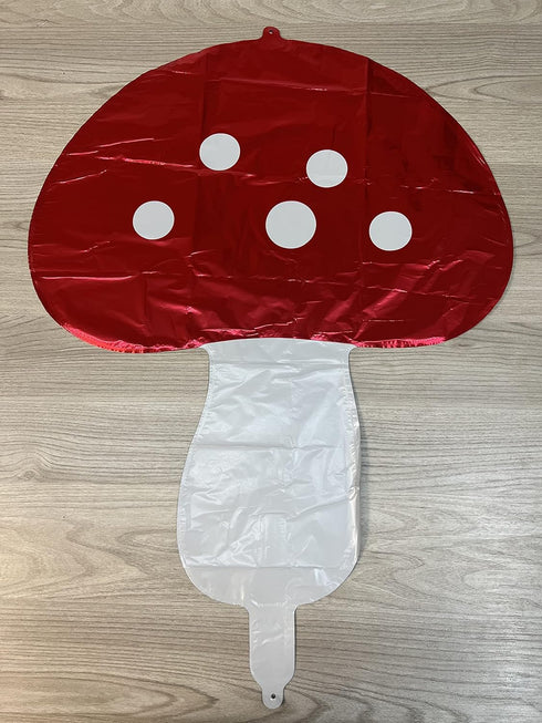 CYMYLAR 3PCS 31'' Mushroom foil balloons. Mushroom decor- Alice in Wonderland theme party decoration, Mushroom birthday