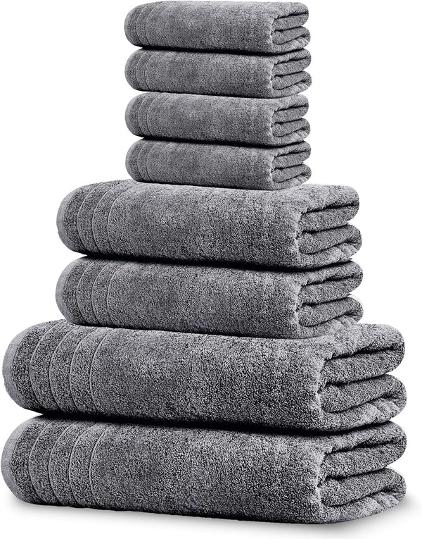 Tens Towels Pack of 8 Towels Set, 2 Extra Large Bath, 2