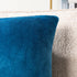 PAVILIA Teal Blue Throw Pillow Covers 18x18, Set of 2 Decorative Cases for Bed Sofa Couch, Velvet Square