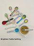 heart & home Ceramic Spoon Set of 6, Colorful Deep Round Soup Spoons, Ceramic Serving Spoons, 6.5'' Inches
