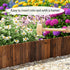 Wooden Garden Fence Decorative Landscape Edging, 11.8'' H x 48'' L Planting Tree Border for Yard Patio Path (1 PACK)