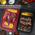 Grilling Prep and Serve Trays, Set of 2 BBQ Trays for Raw and Cooked Food, Melamine Serving Trays in Black and Red