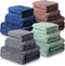 Mixweer 16 Pieces Bath Towels Sets Quick Dry Towel Set for Bathroom