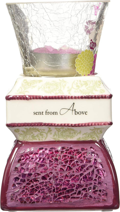 Pavilion Gift Company Up Words by Pavilion Tea Light Candle Holder, 5-1/2-Inch Tall, Godmother Sentiment