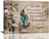 Rustic Hummingbird Wall Art Canvas Prints, Framed Modern Pictures for Bedroom, Living Room, Bathroom, 16"x12"