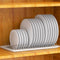 Simple Houseware Chrome Stainless Steel Plate Drying Rack with Drainboard