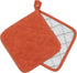 Cotton Pot Holders, Machine Washable Heat Resistant Everyday Kitchen Basic Terry Pot Holder Set of 4 (Orange)