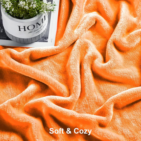 50" 60", Cozy DREAMNINE Soft Fall Fuzzy Fleece Throw Blanket for Couch Sofa x Decorative Solid Lightweight Velvet