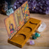 Curawood Tarot Card Holder Stand, 3-Card Stand with Etched Moon - Witchy Gifts for Women, Tarot Accessories