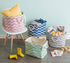 DII Medium Polyester Container with Handles, Chevron Storage Bin, Rose