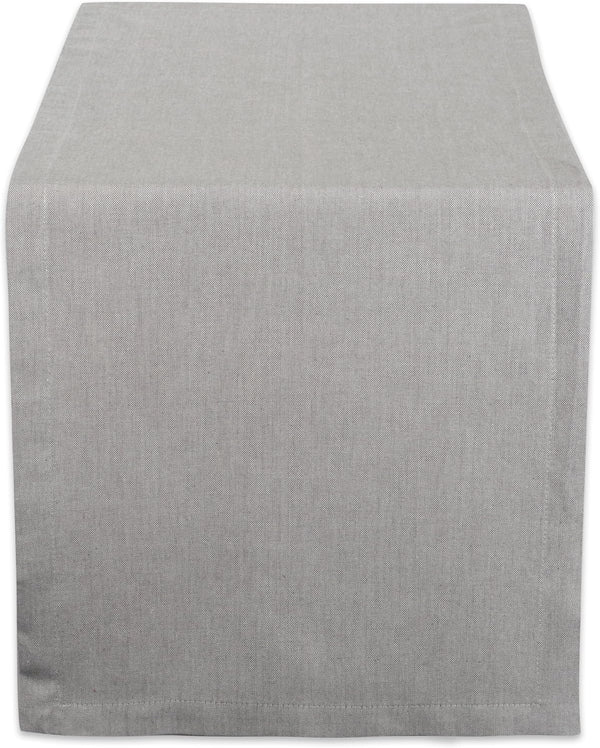 DII 14x72 Gray Chambray Table Runner for Kitchen & Tabletop Collection