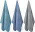 12 Pack 16x28 POLYTE Premium Microfiber All-Purpose Ribbed Terry Kitchen Towel, (Blue, Gray, Teal, in)