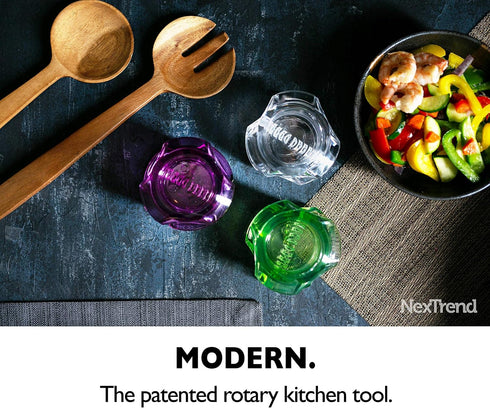 Nextrend Garlic Twister 4th Generation, 3-5 Clove Capacity, Dishwasher-safe, BPA-Free, Clear