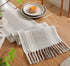 13 90 Inch Caflife Boho Table Runner Natural Stripe for Modern Farmhouse Coffee Table Decor, Rustic Woven Runner