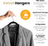 Utopia Home Velvet Hangers, 30 Pack, Non-Slip Suit Hangers with 360 Degree Rotatable Hook, Black