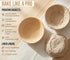 9 Inch 12 Set 2 Kook Banneton Bread Proofing Basket - Complete Piece Sourdough Basket Kit with Liners and Scrapers