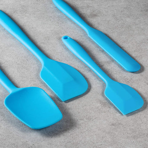 4 Piece Silicone Spatula Set, Flexible Heat Resistant Non-scratch Rubber Spatulas with Stainless Steel Core