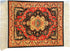 Set of 4 Rug Table Coasters – Oriental Design Fabric Drink Mats, Absorbent Kitchen Accessories, Red Blue