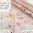 96 Inch 2 Set Pink Linen Floral Curtains Panel for Living Room Semi Sheer Light Filtering Window Curtains Blush Flower