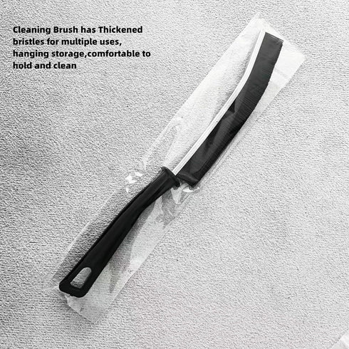Hard Bristle Crevice Cleaning Brush - Effective Tool for Cleaning Small Gaps in Kitchen, Toilet, and Windows (9), Black